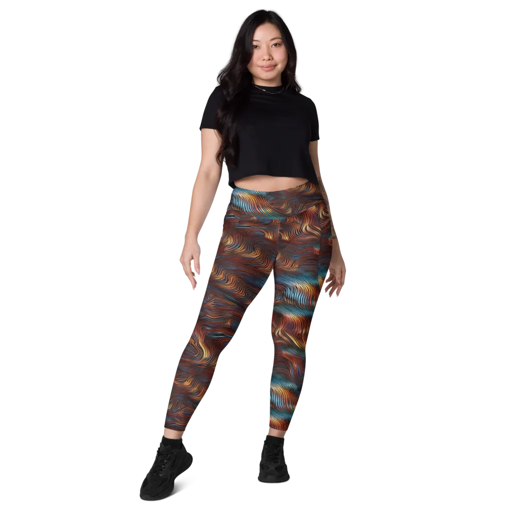 Molten Topography on Leggings with Pockets — Front