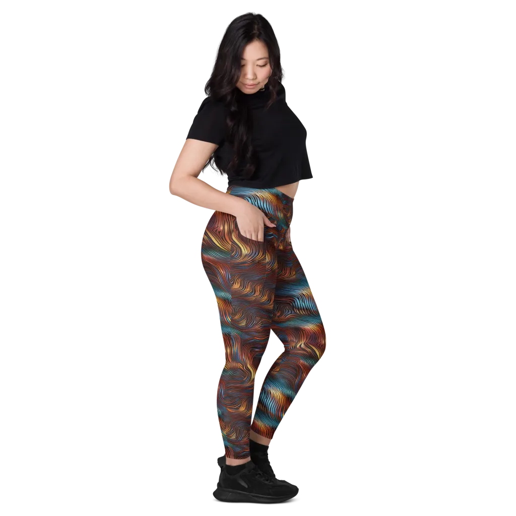 Molten Topography on Leggings with Pockets — Right