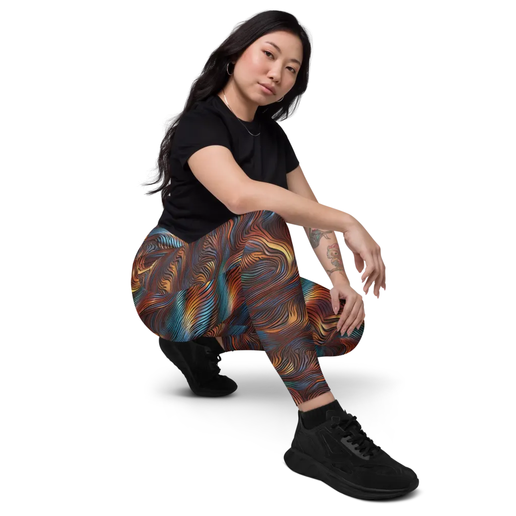 Molten Topography on Leggings with Pockets — Right Front