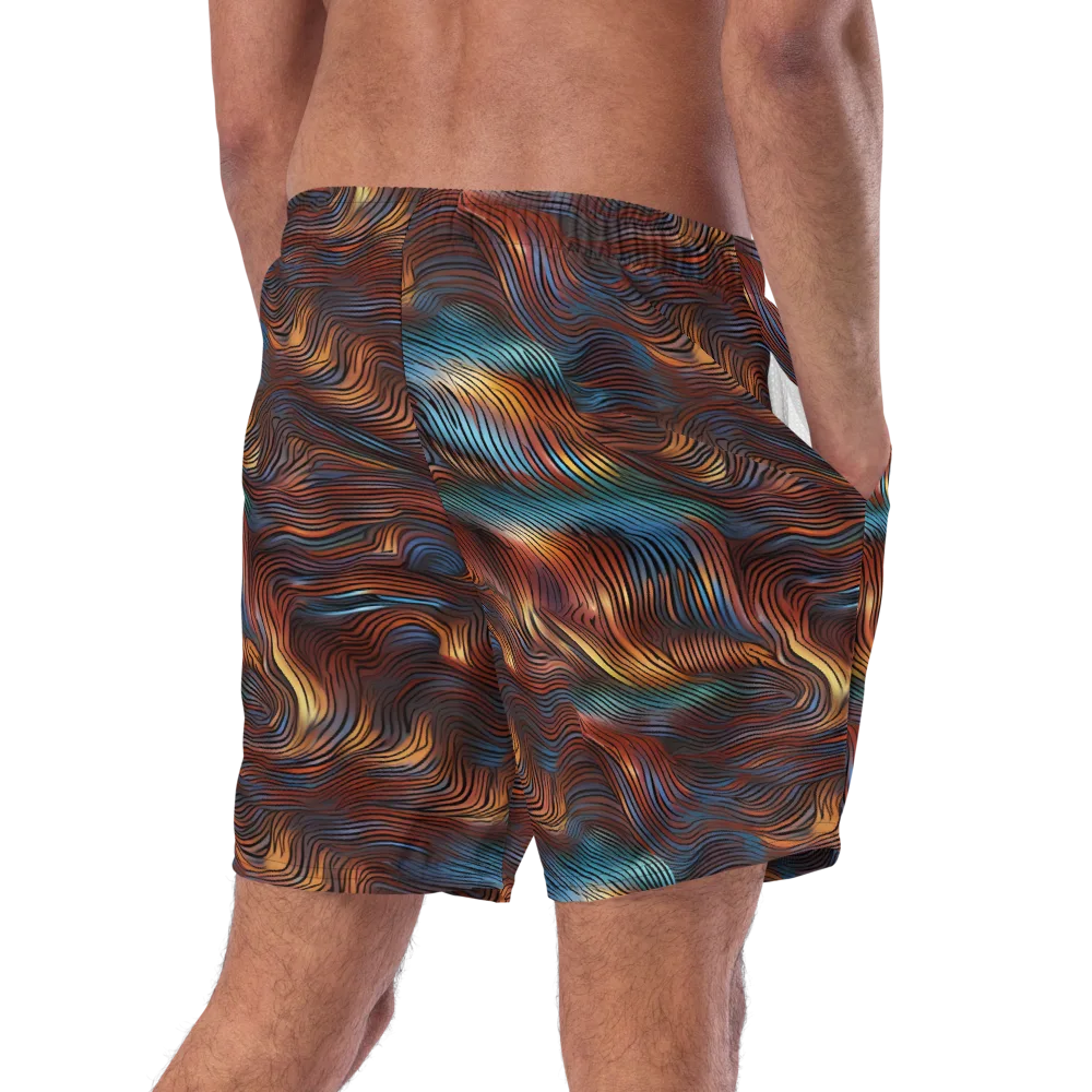 Molten Topography on Swim Trunks — Right Back