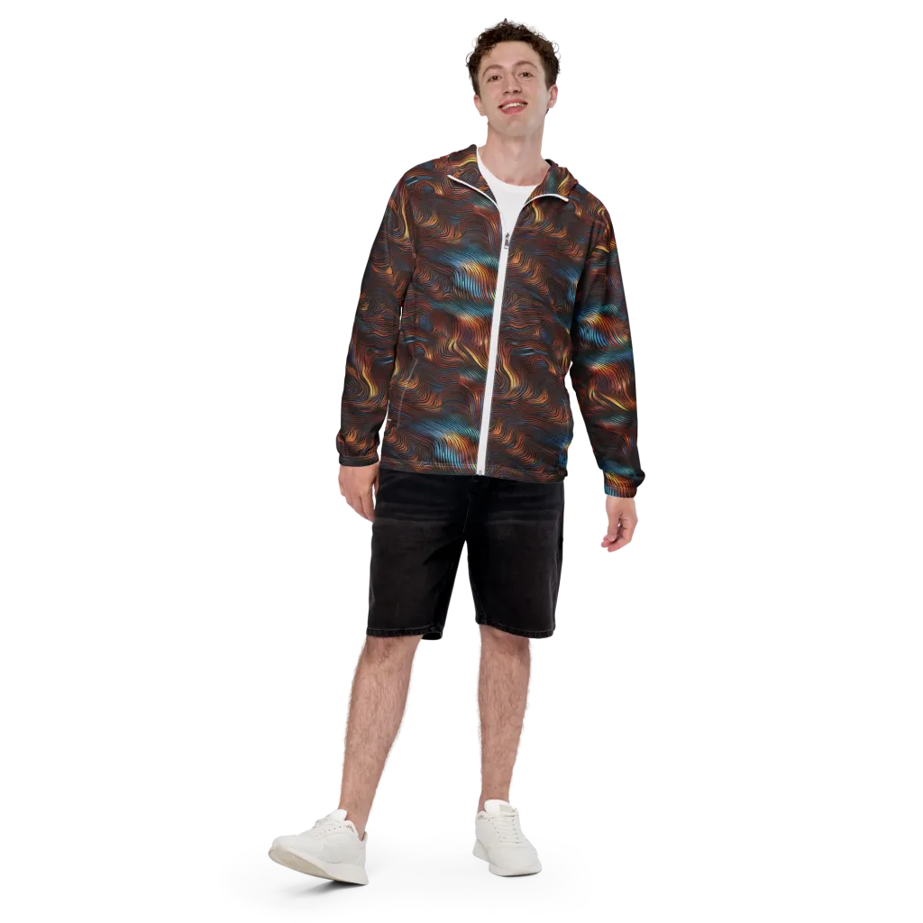 Molten Topography on Men's Windbreaker — Front