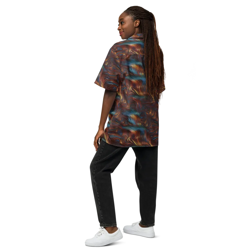 Molten Topography on Button Shirt — Back