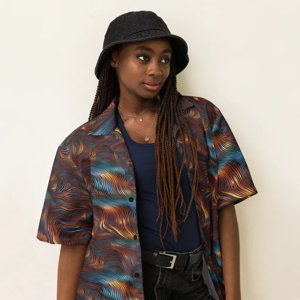 Molten Topography on Button Shirt — Right Front