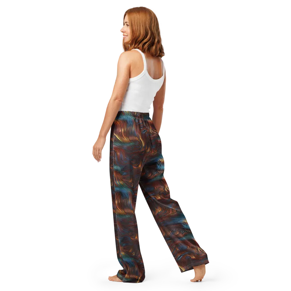 Molten Topography on Women's Pajama Pants — Back