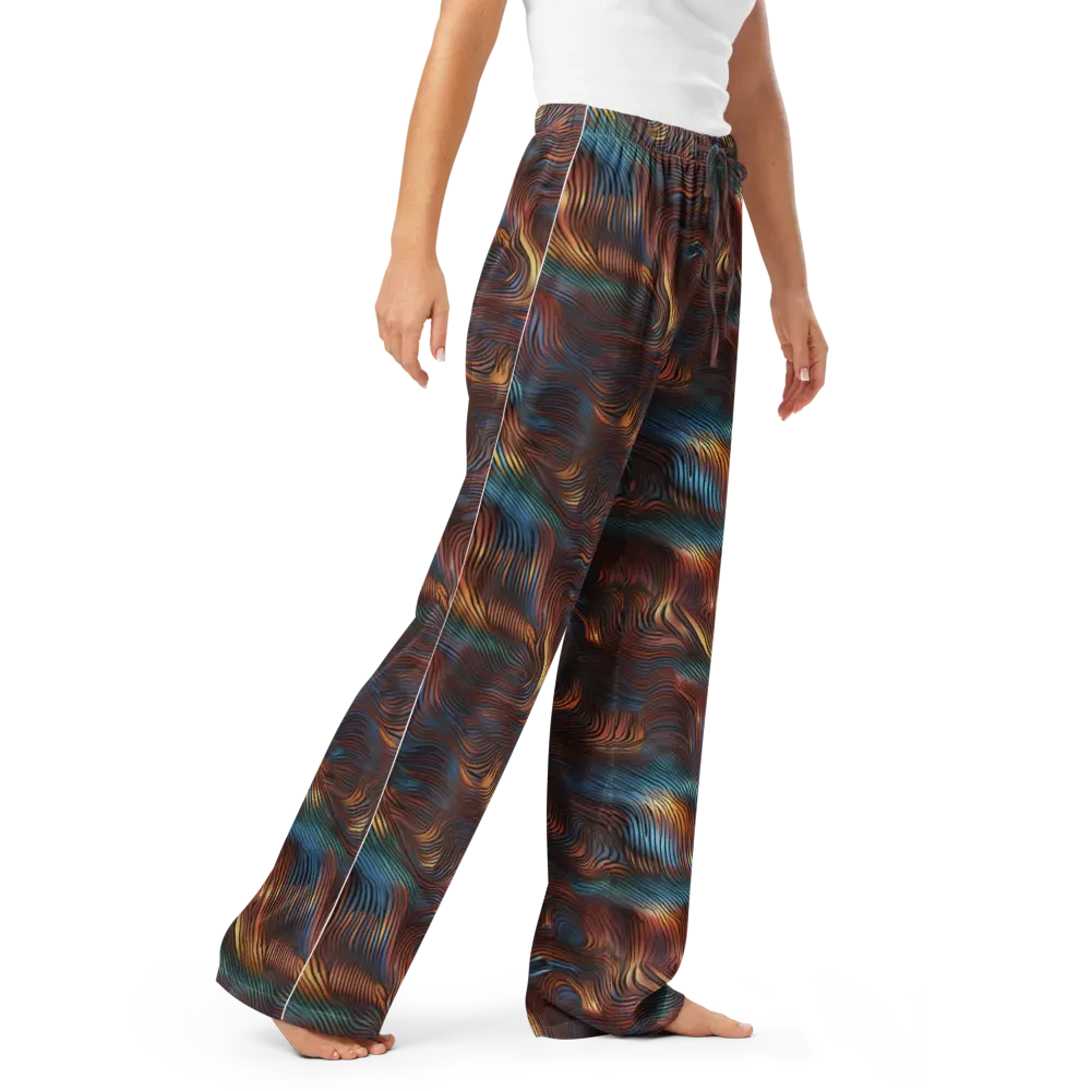 Molten Topography on Women's Pajama Pants — Right Front