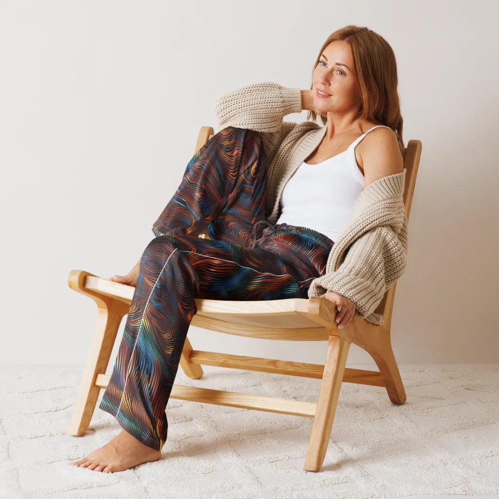 Molten Topography on Women's Pajama Pants — Front