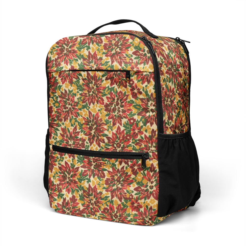 Autumn Dahlia on Utility Backpack — Left Front