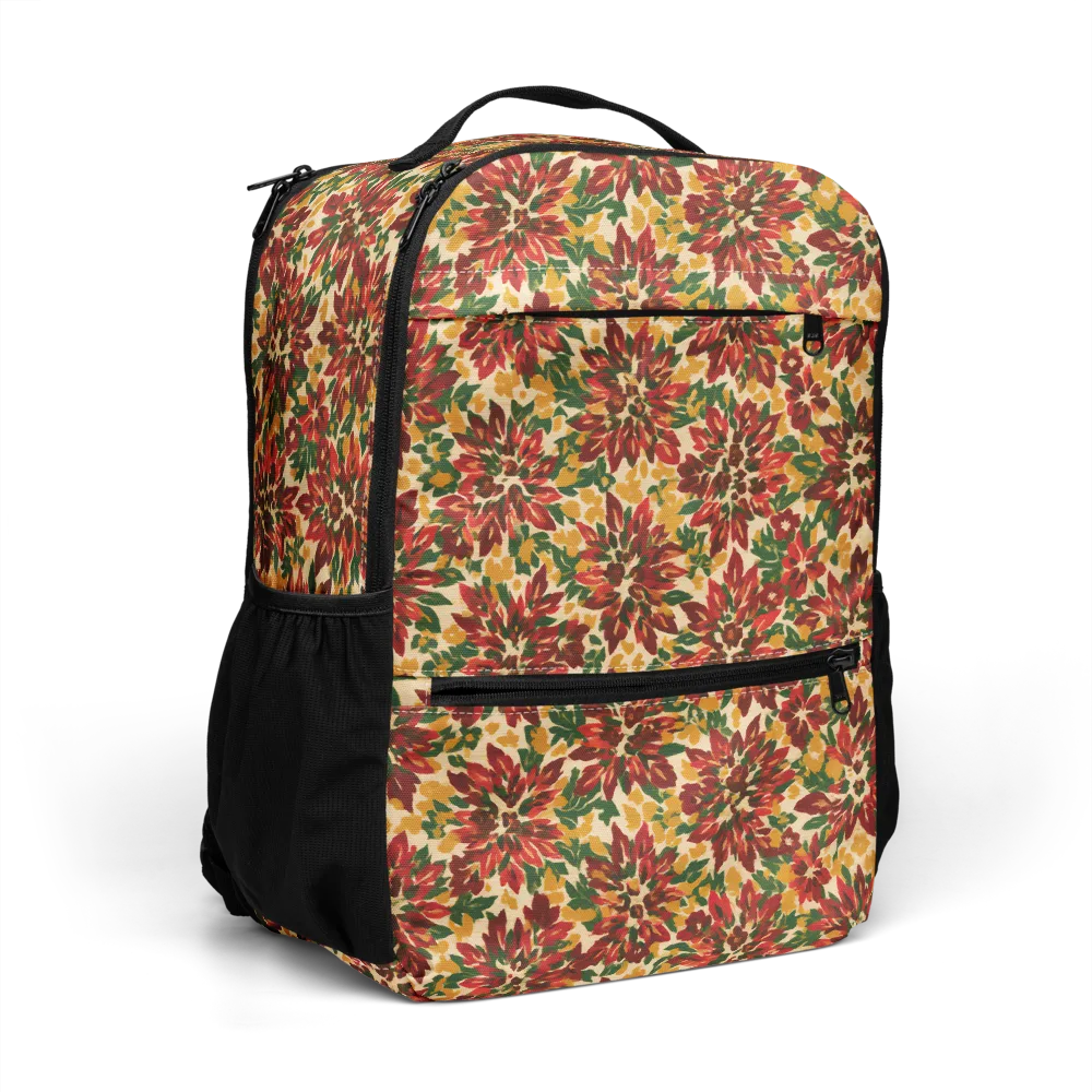 Autumn Dahlia on Utility Backpack — Right Front