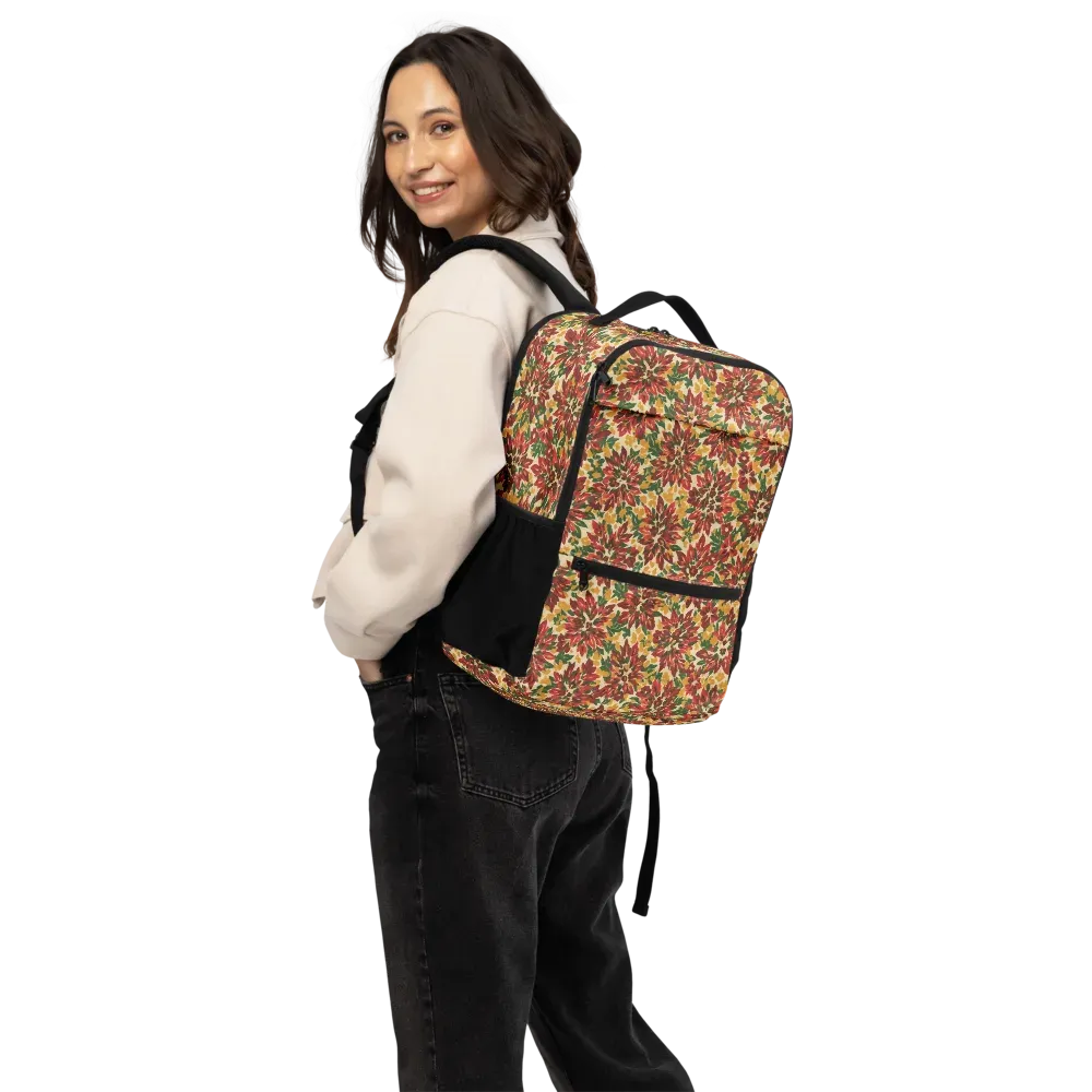 Autumn Dahlia on Utility Backpack — Back