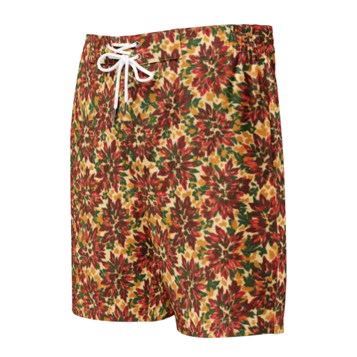 Autumn Dahlia on a Men's Board Shorts