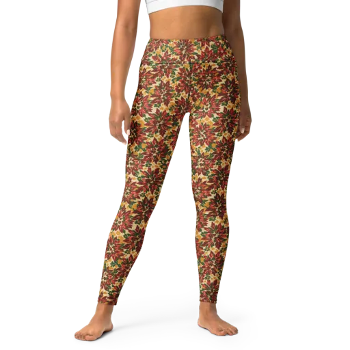Autumn Dahlia on a Yoga Leggings