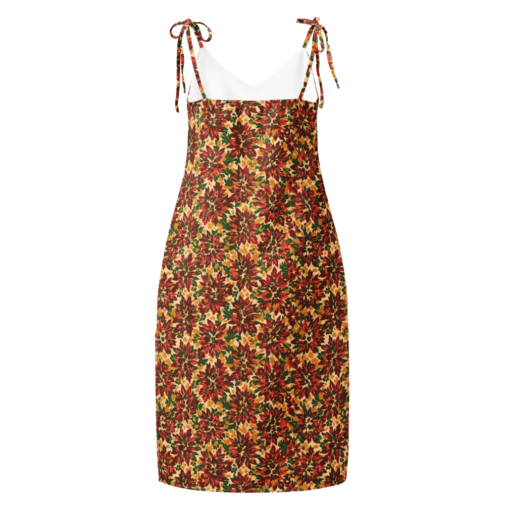 Autumn Dahlia on Slip Dress — Back