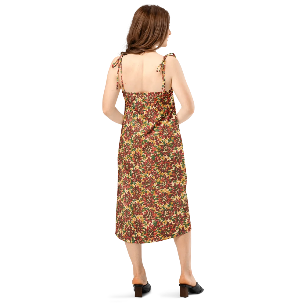 Autumn Dahlia on Slip Dress — Back