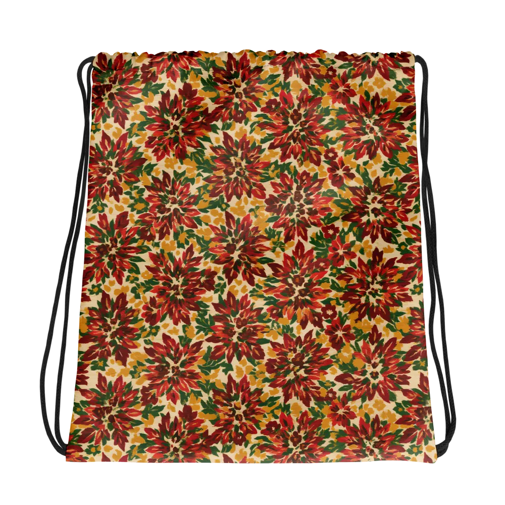 Autumn Dahlia on Drawstring Bag — Photo