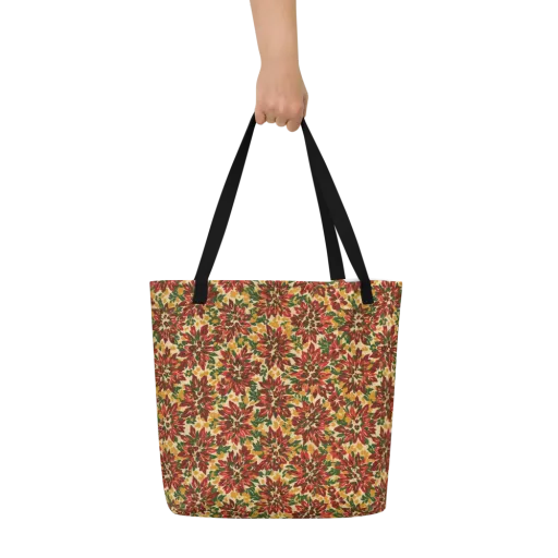 Autumn Dahlia on a Large Tote Bag W/ Pocket