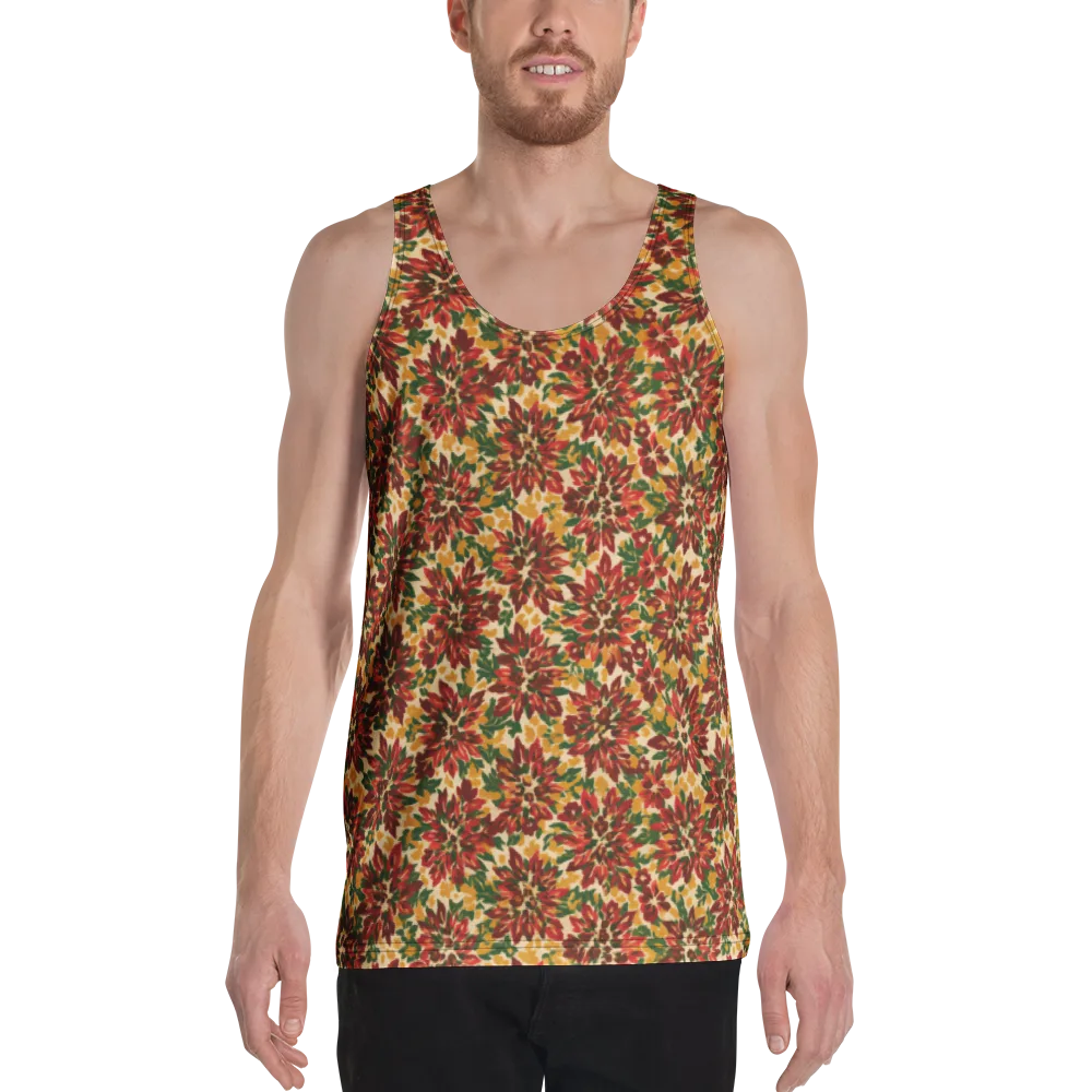 Autumn Dahlia on Men's Tank Top — Front