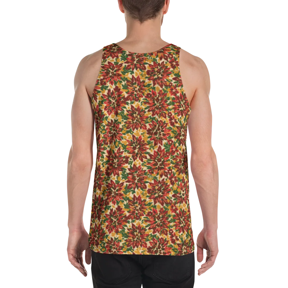 Autumn Dahlia on Men's Tank Top — Back