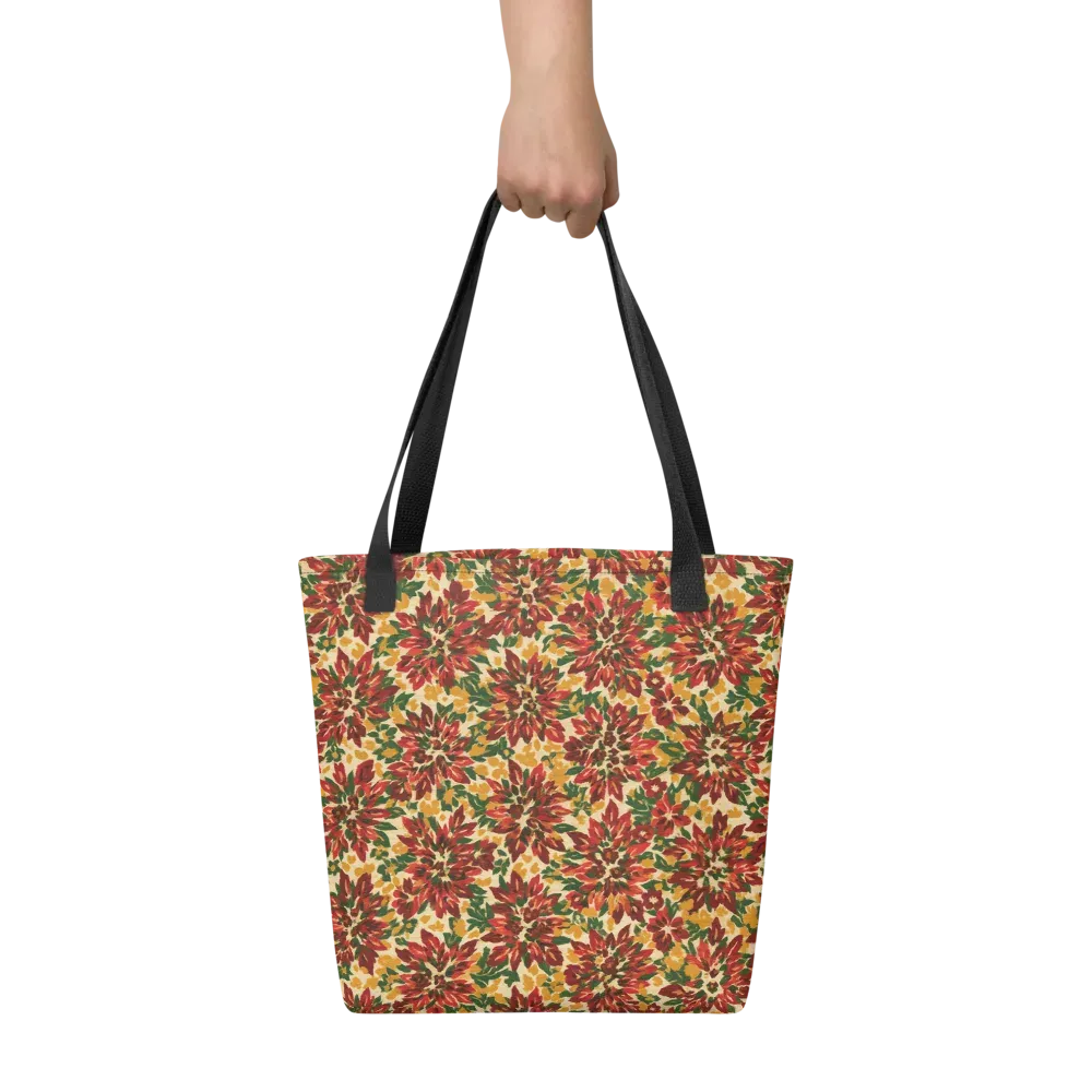 Autumn Dahlia on Tote Bag — Front