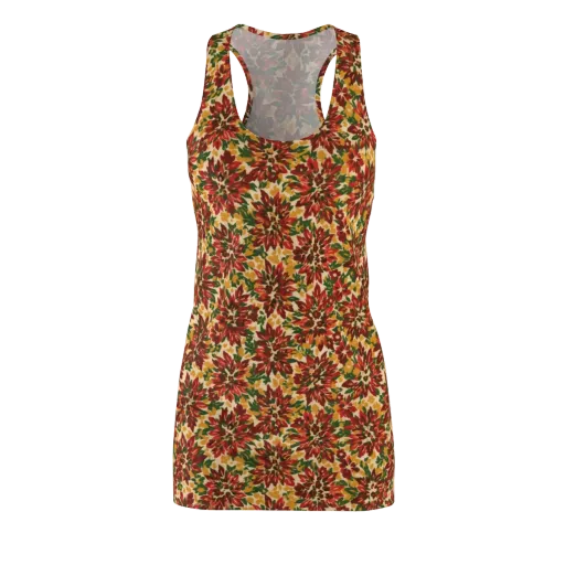 Autumn Dahlia on a Racerback Dress