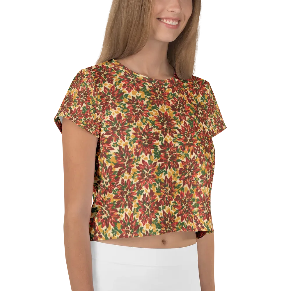 Autumn Dahlia on Crop Tee — Right
