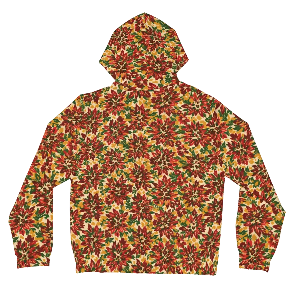 Autumn Dahlia on Women's Full-Zip Hoodie — Back