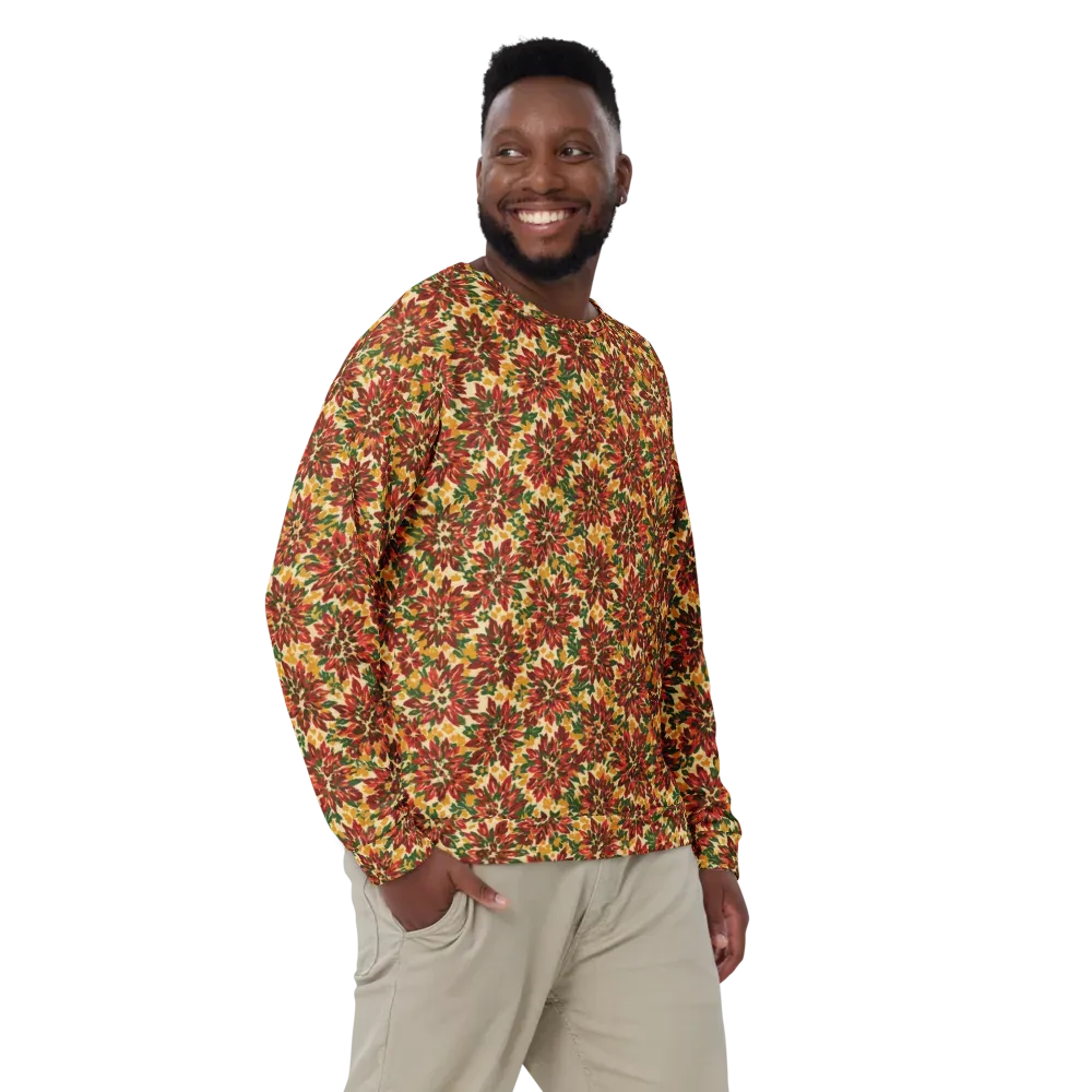 Autumn Dahlia on Sweatshirt — Front