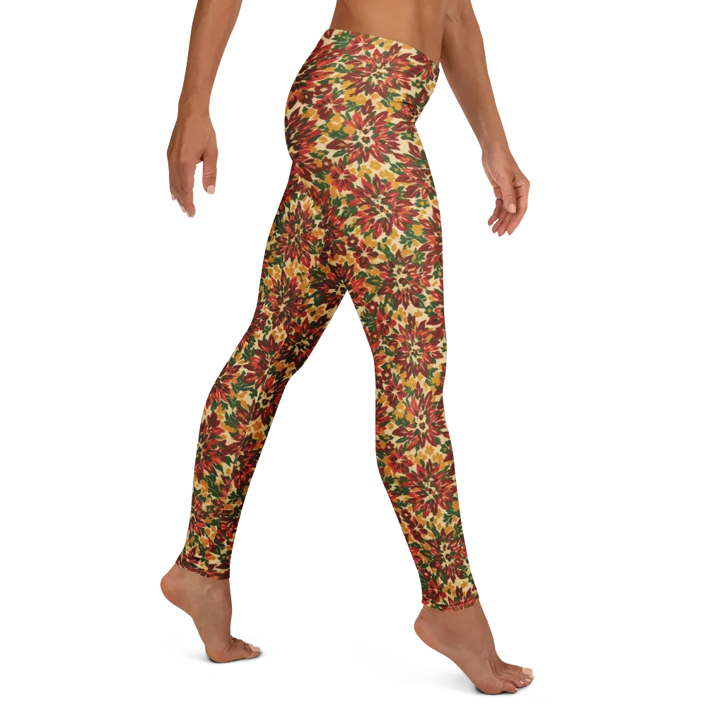 Autumn Dahlia on Leggings — Right