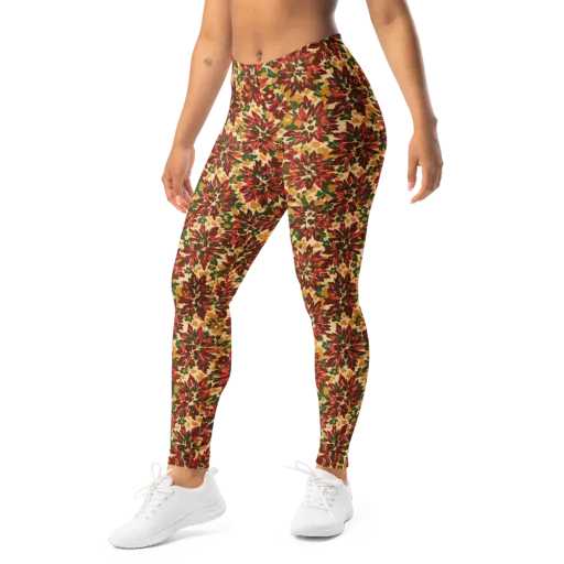 Autumn Dahlia on a Leggings