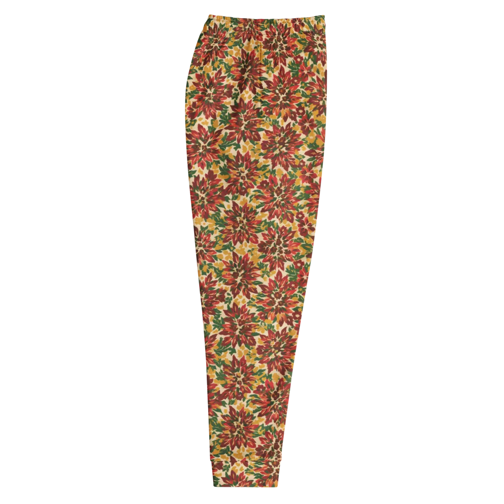 Autumn Dahlia on Men's Joggers — Right