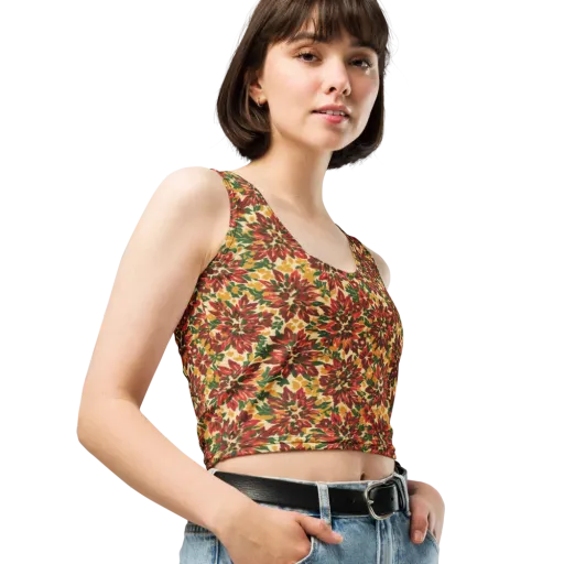 Autumn Dahlia on a Crop Top
