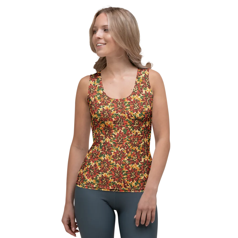 Autumn Dahlia on Women's Tank Top — Front