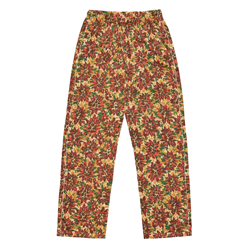 Autumn Dahlia on Women's Pajama Pants — Front