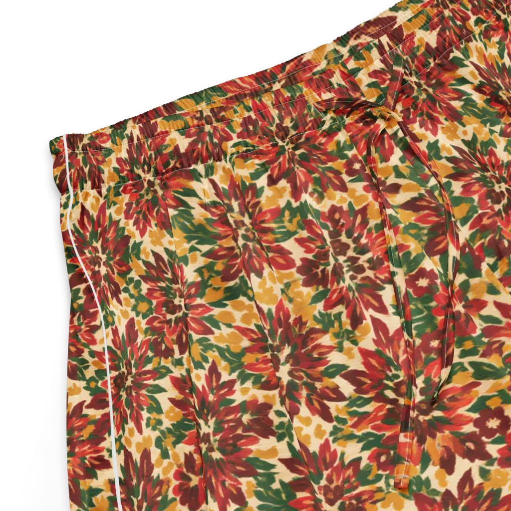 Autumn Dahlia on Women's Pajama Shorts — Product details
