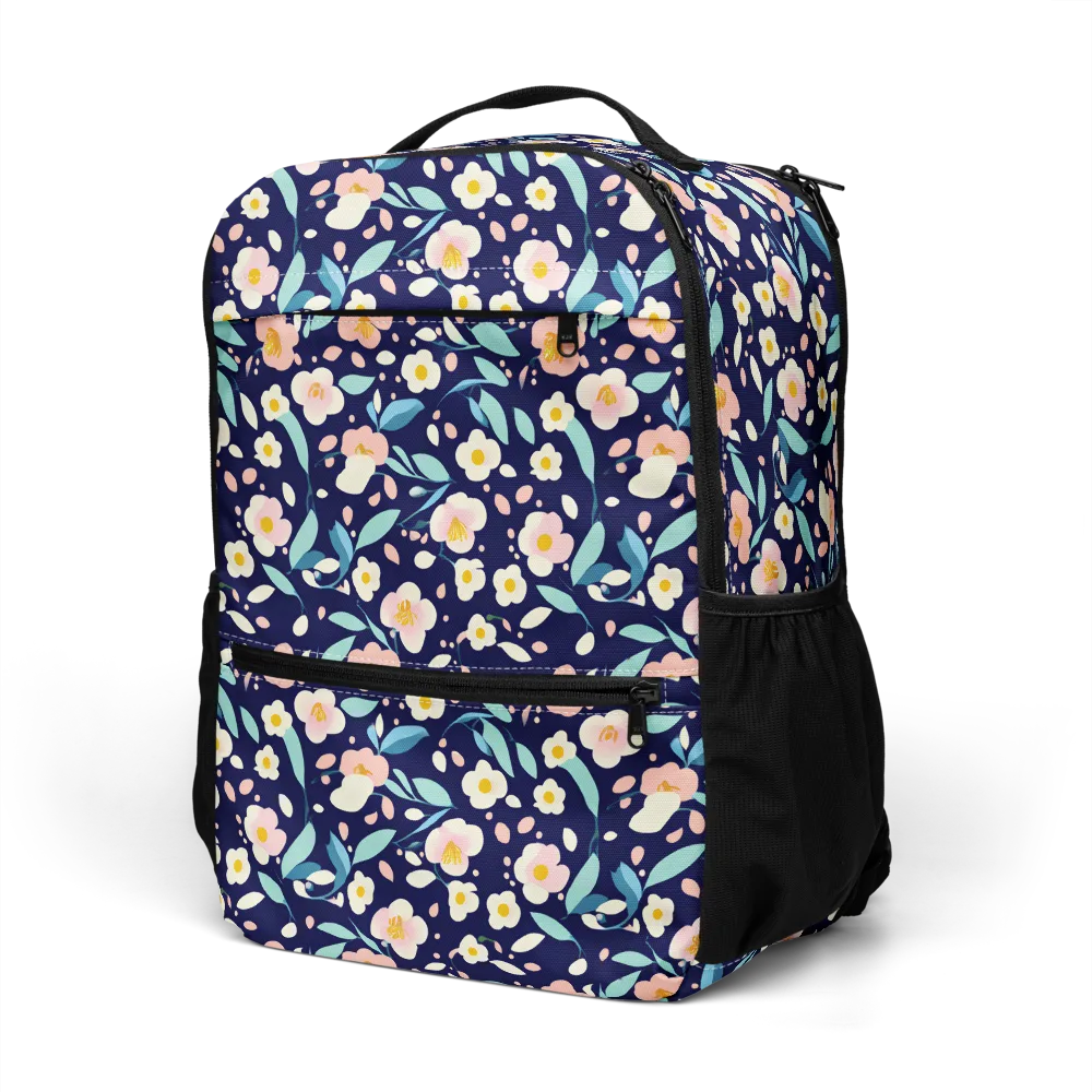 Midnight Camellia on Utility Backpack — Left Front