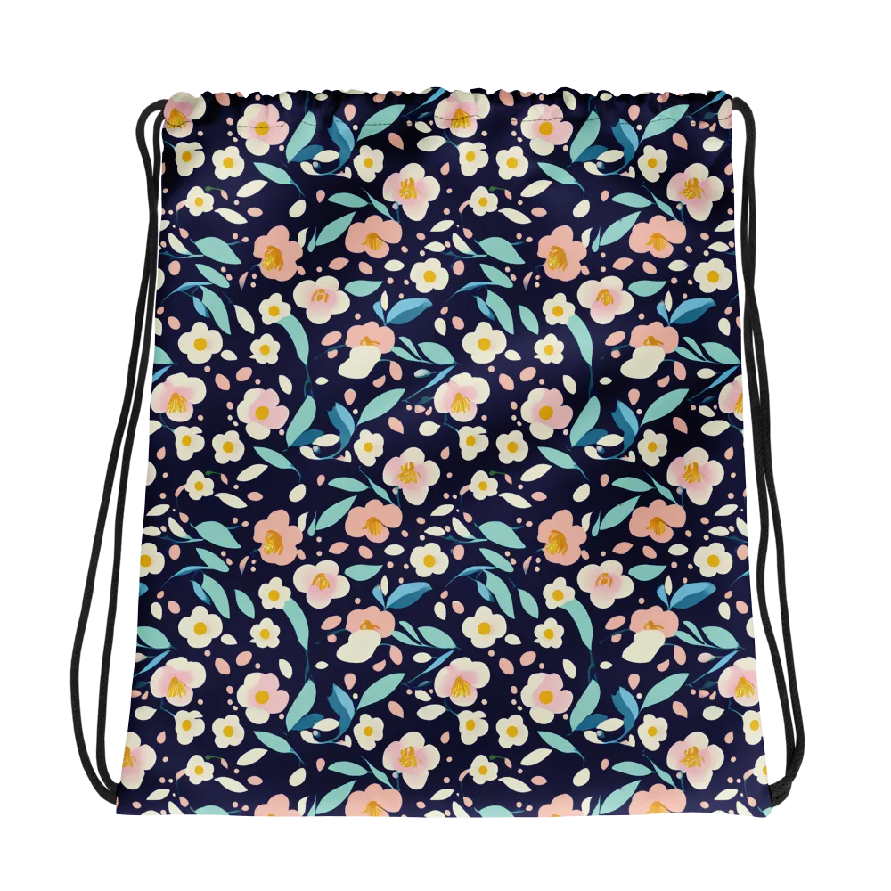 Midnight Camellia on Drawstring Bag — Photo
