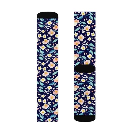 Midnight Camellia on a Socks