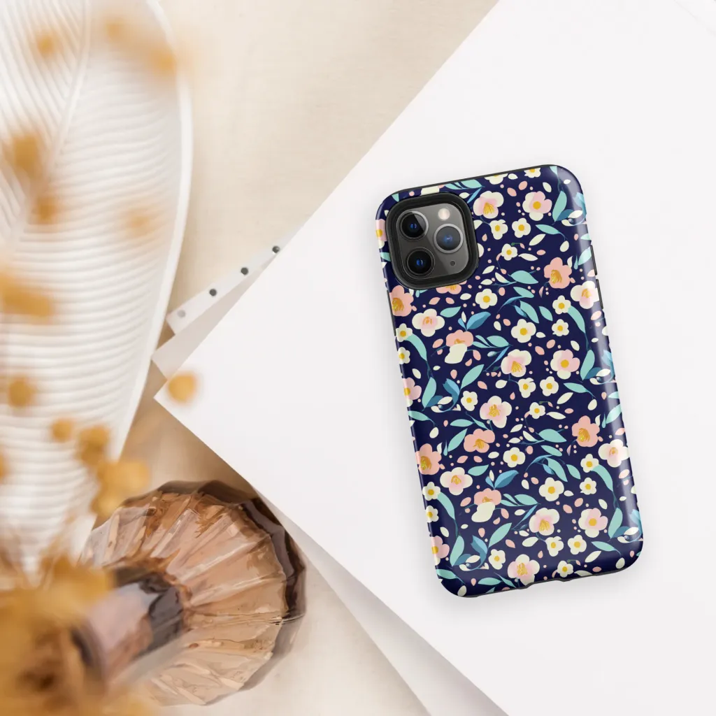 Midnight Camellia on Tough Case for iPhone® — Front
