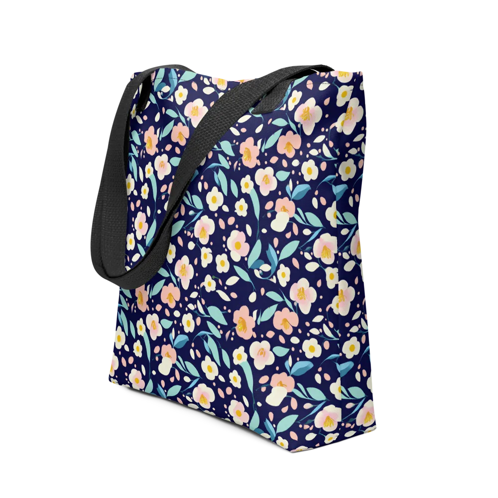 Midnight Camellia on Tote Bag — Front