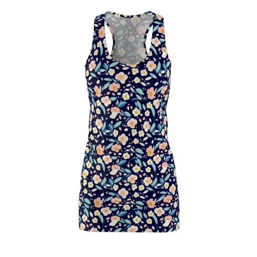 Midnight Camellia on a Racerback Dress