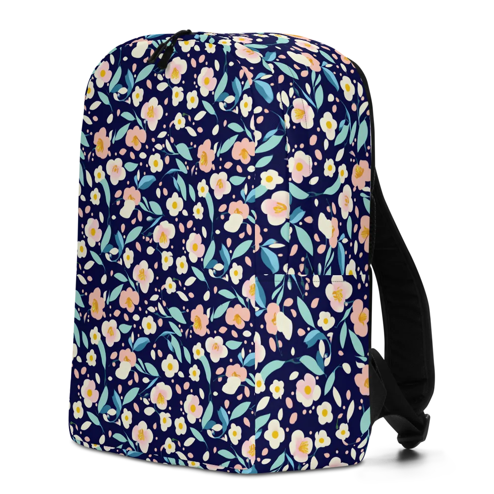 Midnight Camellia on Minimalist Backpack — Left