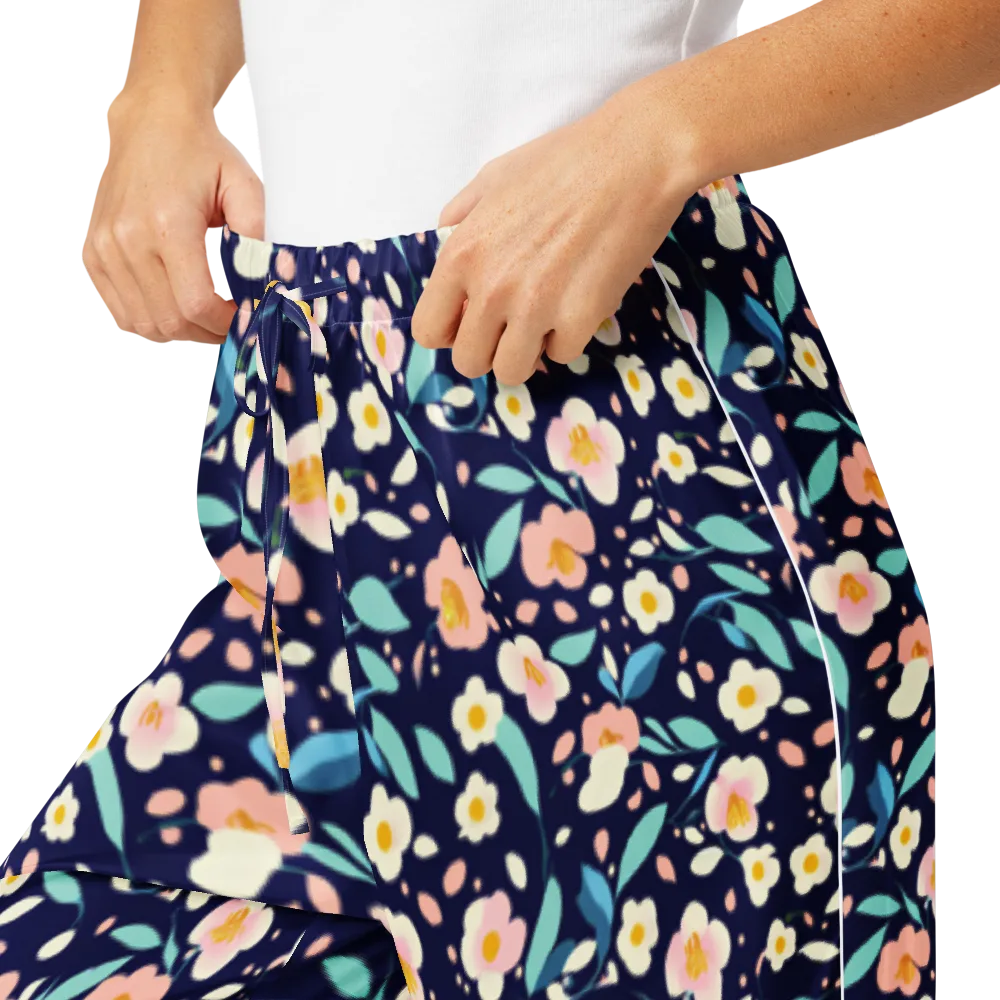 Midnight Camellia on Women's Pajama Pants — Product details