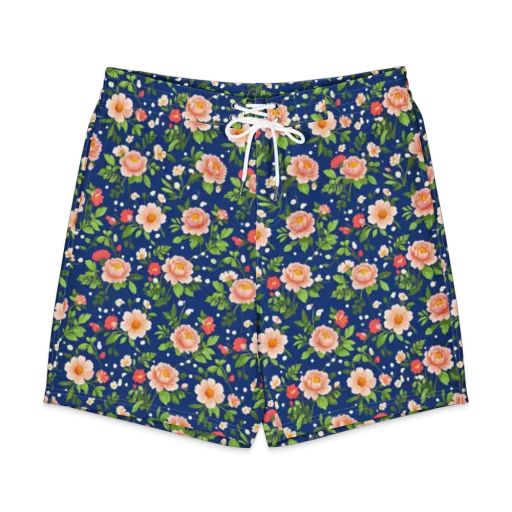 Midnight Peony on a Men's Board Shorts