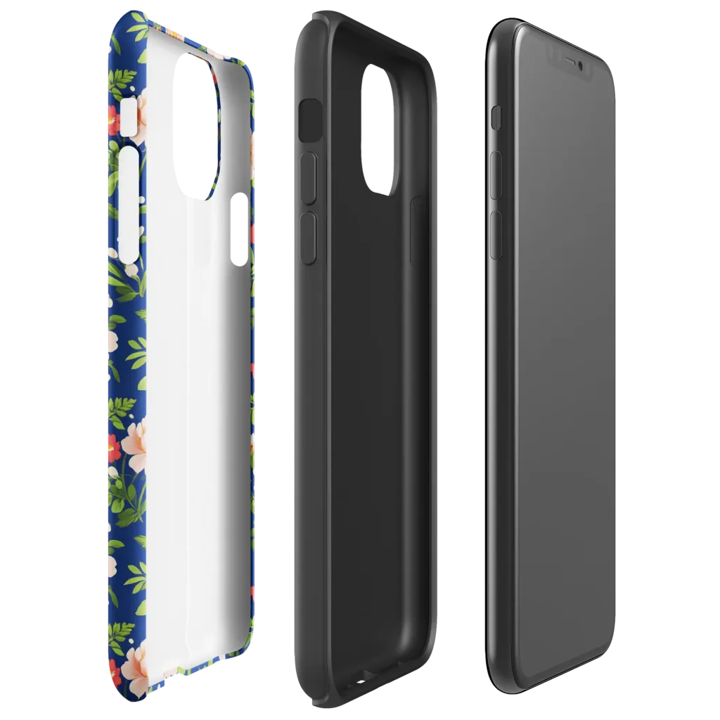 Midnight Peony on Tough Case for iPhone® — Right