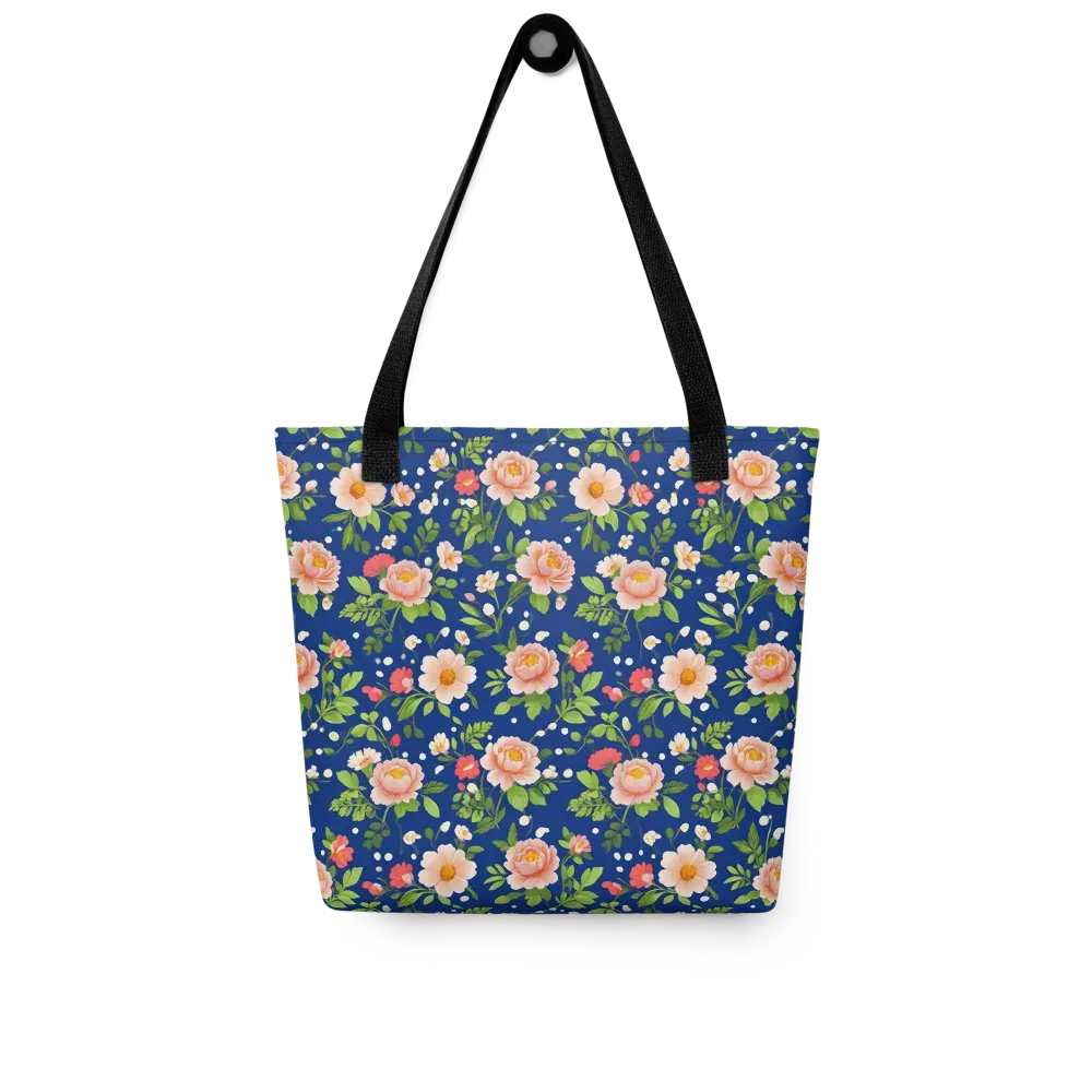 Midnight Peony on Tote Bag — Front