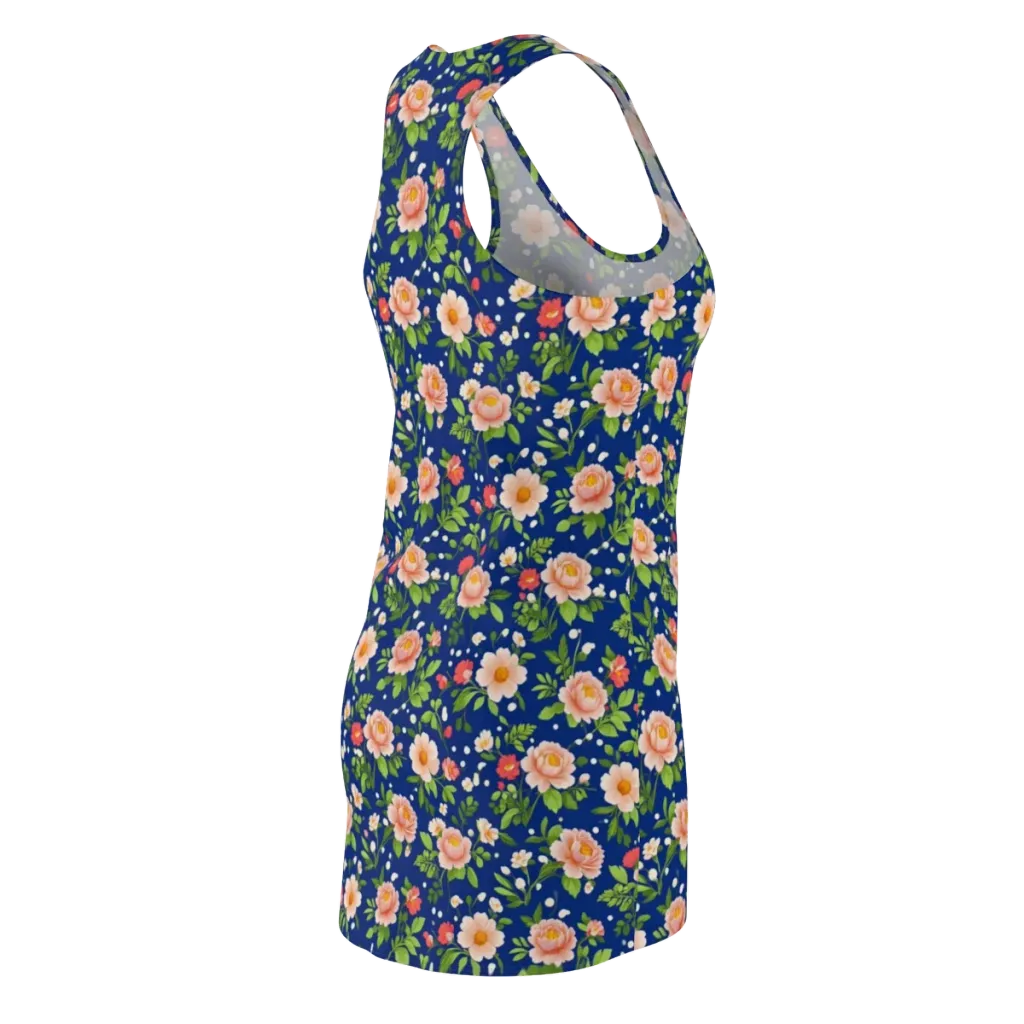 Midnight Peony on Racerback Dress — Back Side