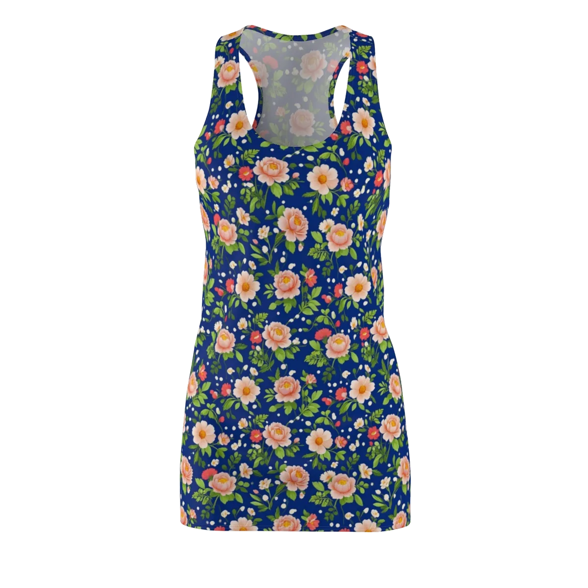 Midnight Peony on Racerback Dress — Front