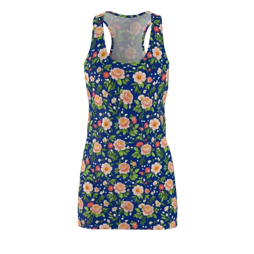 Midnight Peony on a Racerback Dress