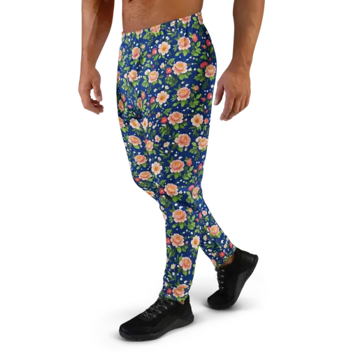 Midnight Peony on a Men's Joggers