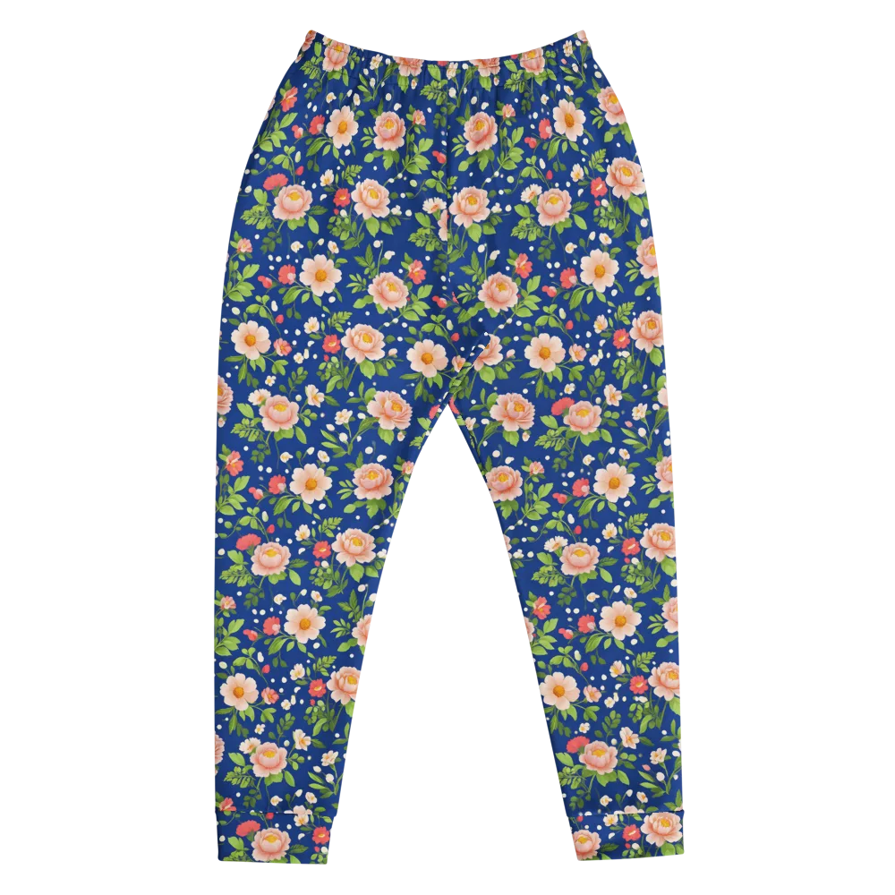 Midnight Peony on Men's Joggers — Front