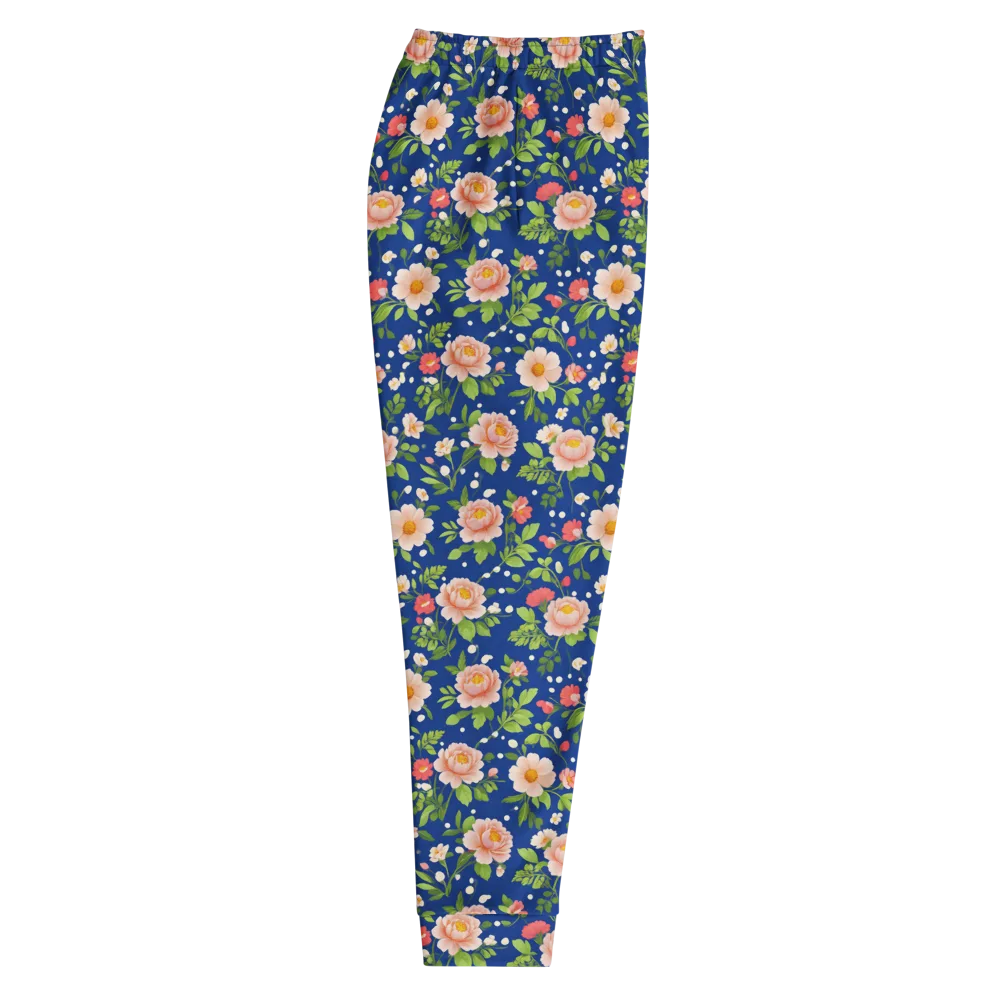 Midnight Peony on Men's Joggers — Right